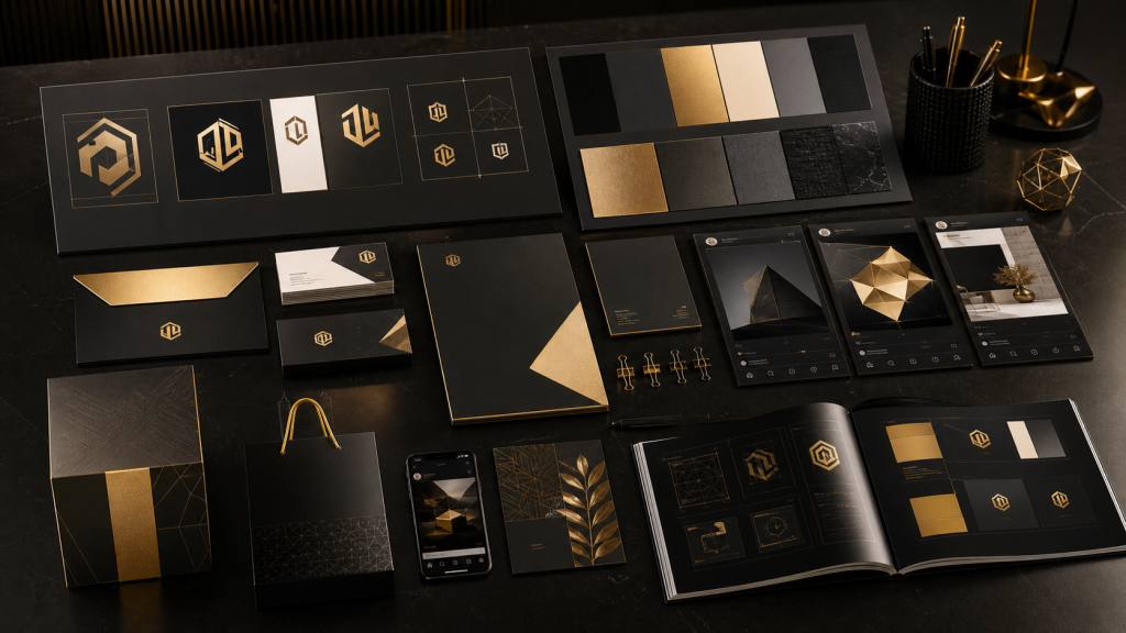 A logo is only one piece. The full identity creates recognition.